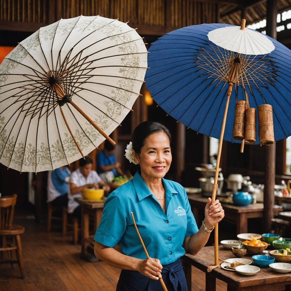 Quelles croisières proposent des ateliers de fabrication de parapluies traditionnels en Thaïlande?
